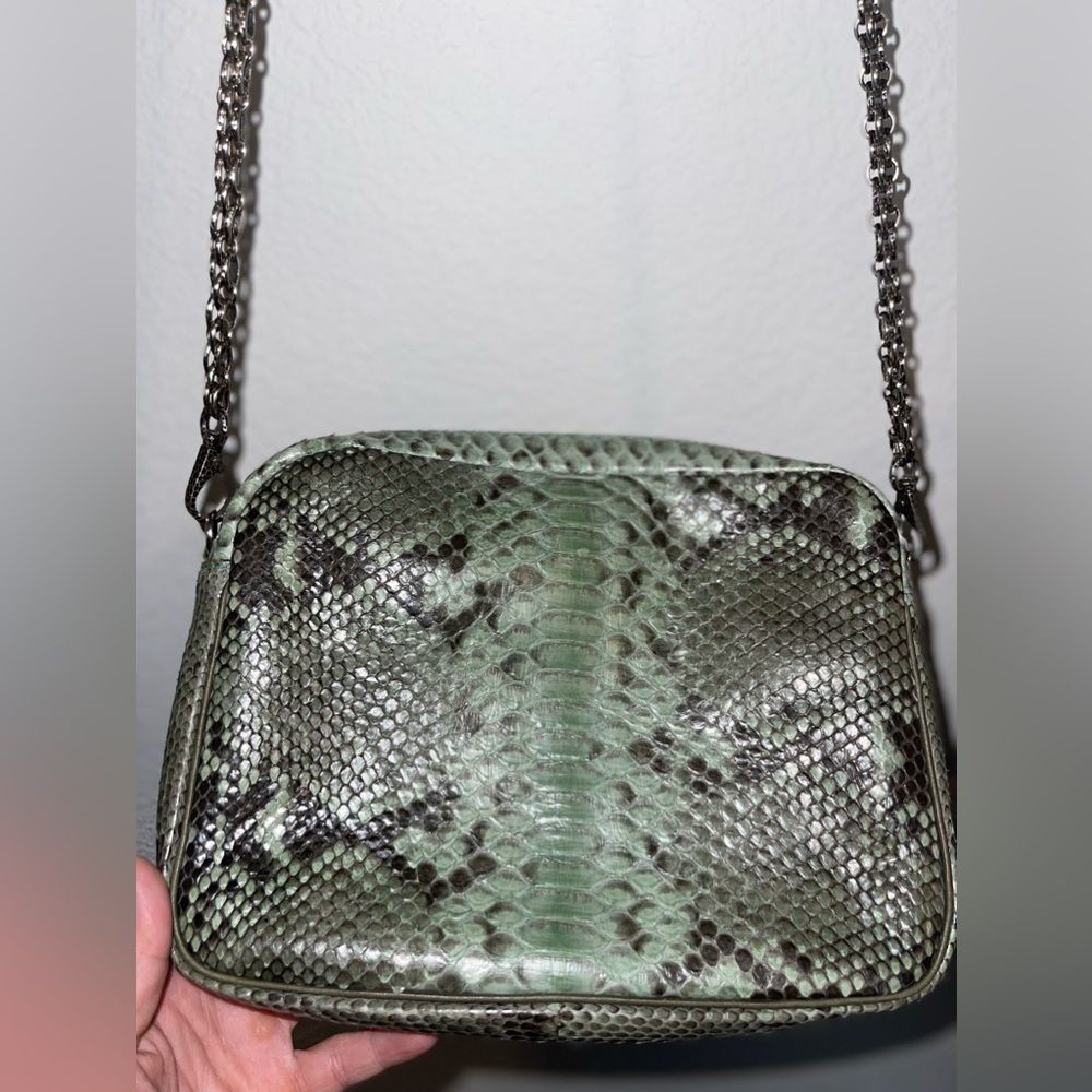 CLARIS VIROT Charly Python Shoulder Crossbody Bag - image 7